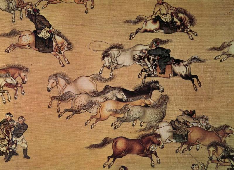 unknow artist Emperor Qianlong on the trip china oil painting image